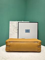 Prada Medium Leather Top Handle Bag 1BB126 Yellow - 28x13x8cm - 5