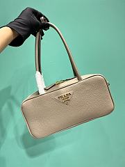 Prada Medium Leather Top Handle Bag 1BB126 Beige - 28x13x8cm - 1