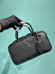 Prada Leather Top-handle Bag Black 1BB102 - 24x12x8.5cm - 1