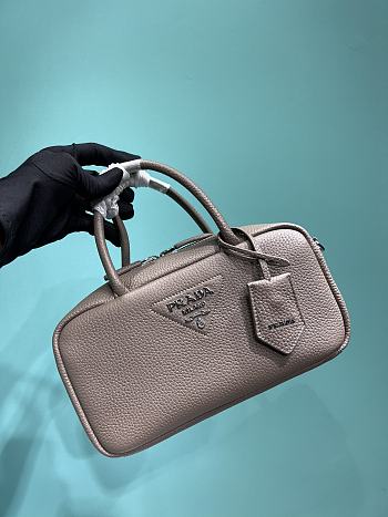 Prada Leather Top-handle Bag Beige 1BB102 - 24x12x8.5cm