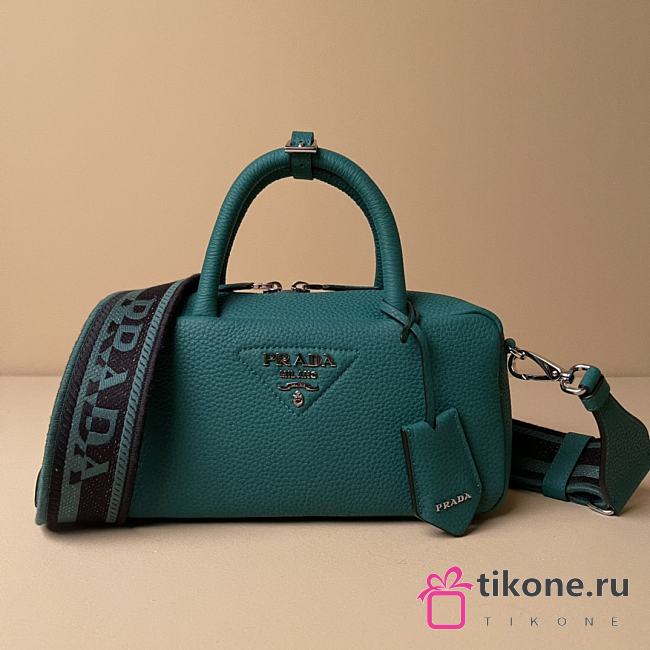 Prada Leather Top-handle Bag Green 1BB102 - 24x12x8.5cm - 1