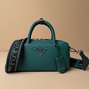 Prada Leather Top-handle Bag Green 1BB102 - 24x12x8.5cm - 1
