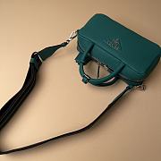 Prada Leather Top-handle Bag Green 1BB102 - 24x12x8.5cm - 2