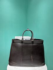Prada Buckle Nappa Leather Bag With Belt Dark Brown 2VG126 - 48x34x18cm - 2