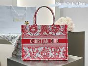 Medium Dioriviera Dior Book Tote Coral Toile de Jouy Soleil Embroidery - 36x27.5x16.5cm - 1