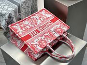 Medium Dioriviera Dior Book Tote Coral Toile de Jouy Soleil Embroidery - 36x27.5x16.5cm - 6