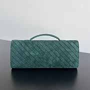 Bottega Veneta Andiamo Clutch Green Suede - 31x13x3cm - 4