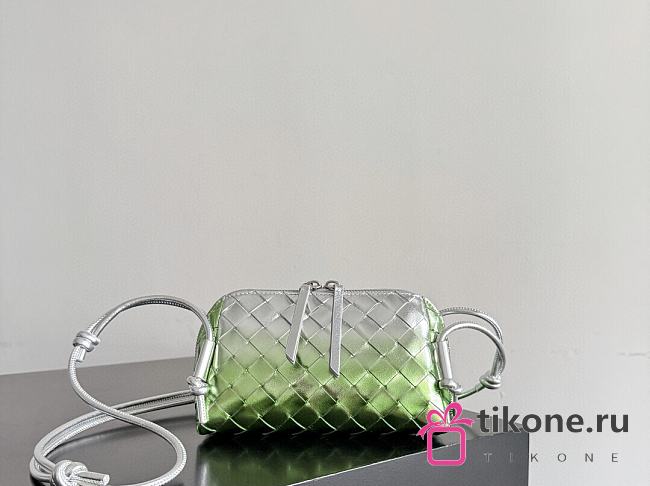 Bottega Veneta Concert Pouch Fresh Mint/Silver - 18.5x11.5x8.5cm - 1