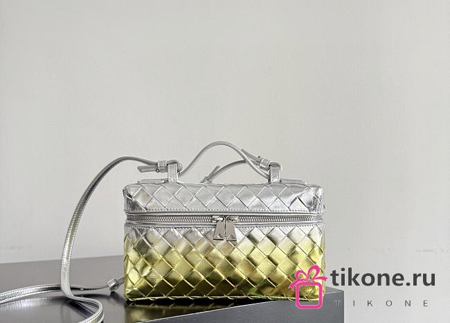 Bottega Veneta Bang Bang Vanity Case Yellow/Silver - 23x12.5x4cm - 1