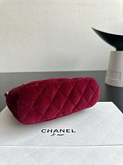 Chanel Clutch with Strap Velvet & Gold Metal Red - 11×16×5.5cm - 2