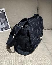 Chanel Larrge Vintage Denim Quilted Black - 40x30x11cm - 6