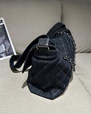 Chanel Larrge Vintage Denim Quilted Black - 40x30x11cm - 5