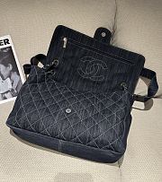 Chanel Larrge Vintage Denim Quilted Black - 40x30x11cm - 3