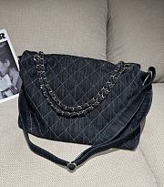 Chanel Larrge Vintage Denim Quilted Black - 40x30x11cm - 2