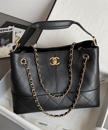 Chanel Small Tote Calfskin & Gold Tone Metal Black - 36x24x14cm