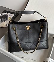 Chanel Small Tote Calfskin & Gold Tone Metal Black - 36x24x14cm - 3