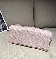 Chanel Deauville Shopping Bag Canvas & Gold Tone Metal Pink - 39x24x17cm - 4