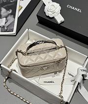 Chanel Vanity Coco Crush Top Handle Caviar Light Gold Beige - 17x9.5x8cm - 6