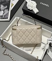 Chanel Vanity Coco Crush Top Handle Caviar Light Gold Beige - 17x9.5x8cm - 3