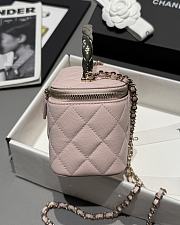 Chanel Vanity Coco Crush Top Handle Caviar Light Gold Light Pink - 17x9.5x8cm - 5
