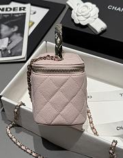 Chanel Vanity Coco Crush Top Handle Caviar Light Gold Light Pink - 17x9.5x8cm - 6