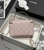 Chanel Vanity Coco Crush Top Handle Caviar Light Gold Light Pink - 17x9.5x8cm - 4