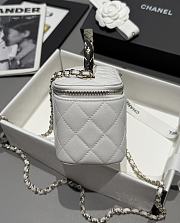 Chanel Vanity Coco Crush Top Handle Caviar Light Gold White - 17x9.5x8cm - 6