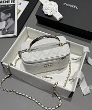 Chanel Vanity Coco Crush Top Handle Caviar Light Gold White - 17x9.5x8cm - 3