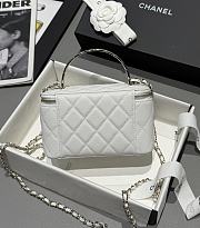 Chanel Vanity Coco Crush Top Handle Caviar Light Gold White - 17x9.5x8cm - 2