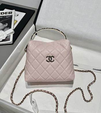 Chanel Coco Crush Handle Bag Caviar Light Pink - 19x14x7cm