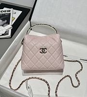 Chanel Coco Crush Handle Bag Caviar Light Pink - 19x14x7cm - 4