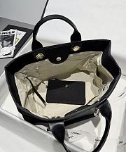 Chanel Deauville Shopping Bag Canvas & Gold Tone Metal Black - 39x24x17cm - 6