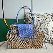 Goyard Saint Louis Goyardine Net Aligre Tote Blue - 30x34x7cm - 4