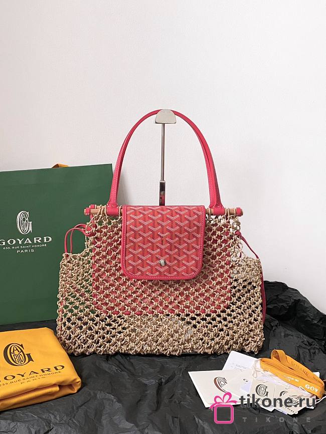 Goyard Saint Louis Goyardine Net Aligre Tote Fuchcia - 30x34x7cm - 1