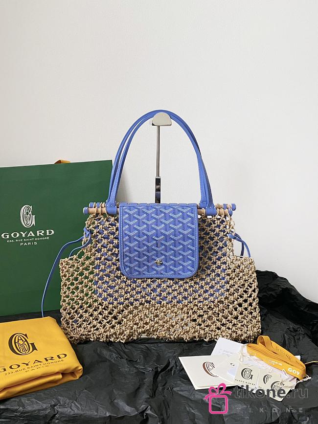 Goyard Saint Louis Goyardine Net Aligre Tote Blue - 30x34x7cm - 1