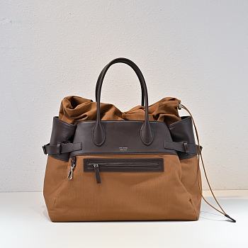The Row Margaux 17 Inside Out Canvas Tote Bag Brown - 45x32x24cm