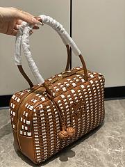 Miumiu Beau Leather Bag Cognac/White 5BB172 - 30x17x8.5cm - 2