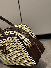 Miumiu Beau Leather Bag Maple/Sunny Yellow/Chalk White 5BB172 - 30x17x8.5cm - 4