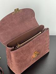 Celine Medium Nino Bag In Grained Nubuck Calfskin Chestnut - 25x17.5x10cm - 2