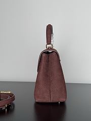 Celine Medium Nino Bag In Grained Nubuck Calfskin Chestnut - 25x17.5x10cm - 3
