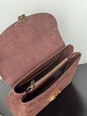Celine Medium Nino Bag In Grained Nubuck Calfskin Chestnut - 25x17.5x10cm - 6