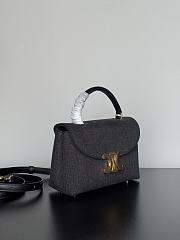 Celine Teen Nino Bag in Denim Dark Gray - 20.5x13x8cm - 2