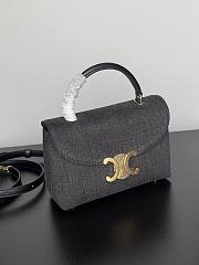 Celine Teen Nino Bag in Denim Dark Gray - 20.5x13x8cm - 4