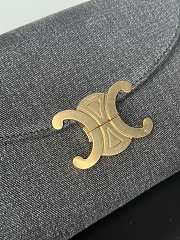 Celine Teen Nino Bag in Denim Dark Gray - 20.5x13x8cm - 6