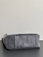 YSL Le 5 À 7 Gray Suede Hobo Bag - 30x31x13cm - 4