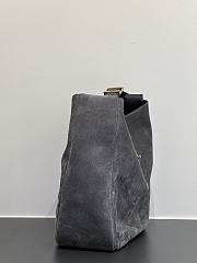 YSL Le 5 À 7 Gray Suede Hobo Bag - 30x31x13cm - 2