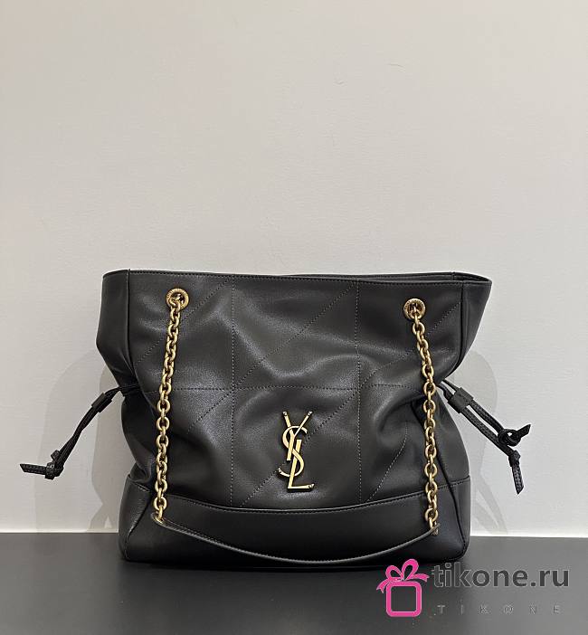 YSL Jamie Shopping Small In Lambskin Gray - 29x27x11cm - 1