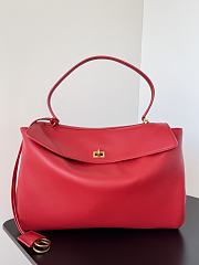 Balenciaga Rodeo Large Handbag in Smooth Calfskin Red Gold Hardware - 40x30x13cm - 4