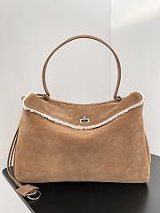 Balenciaga Rodeo Large Handbag in Suede Brown Gold Hardware - 40x30x13cm - 2