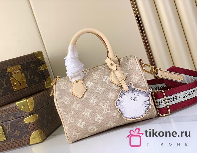 LV Travels With Grace Coddington Speedy Bandouliere 20 Meowgram M15151 - 20.5x13.5x12cm - 1